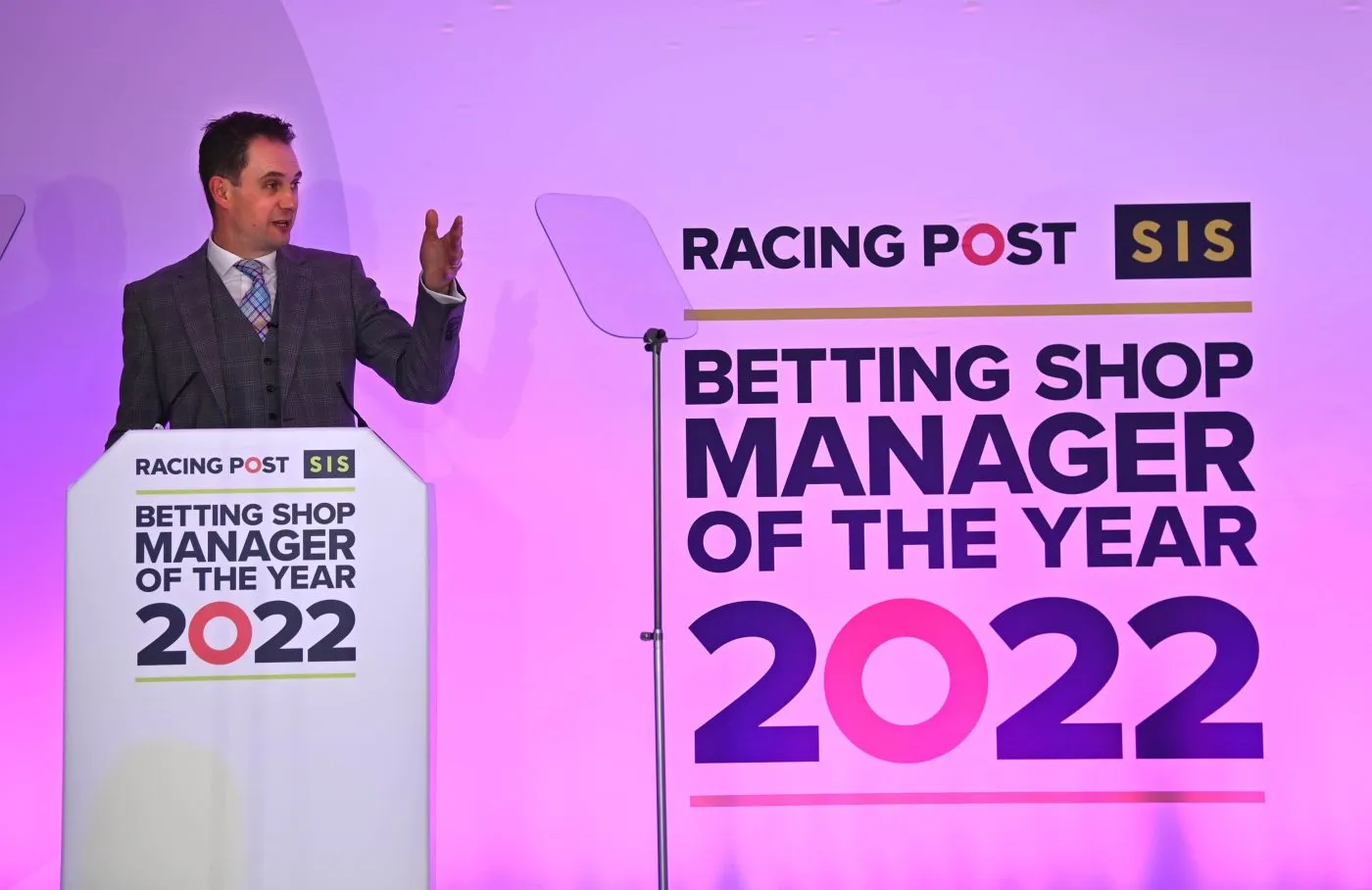 Backdrop and lectern branding