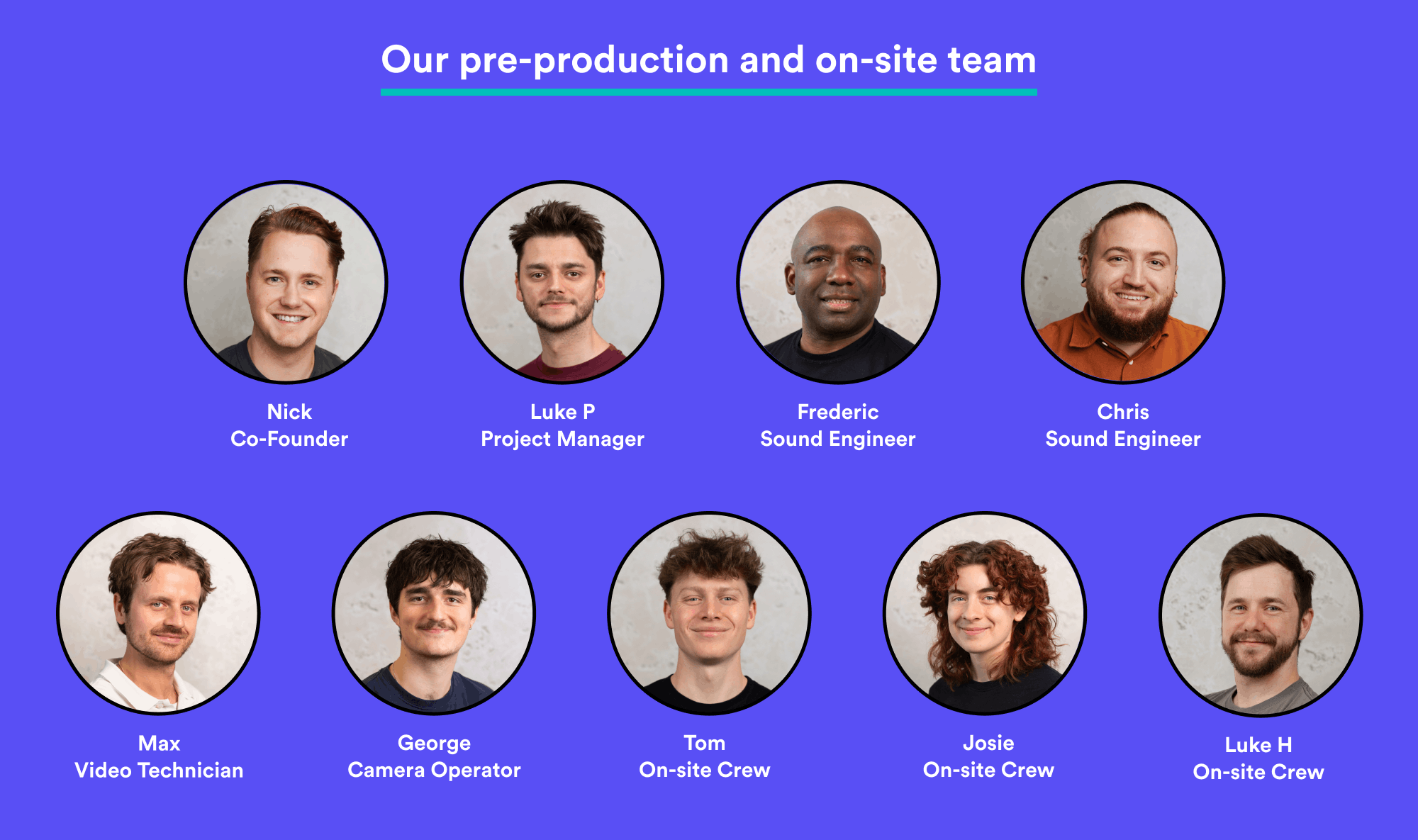 Our pre-production and on-site team for cognizant event at wembley